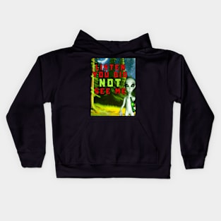 You did not see me. Kids Hoodie